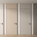 Modern swing door single door 3d model