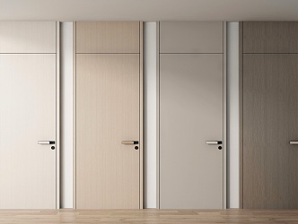 Modern swing door single door 3d model