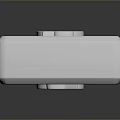 UPLEATHER USB Flash Drive With Gray Body And Light Blue Loop