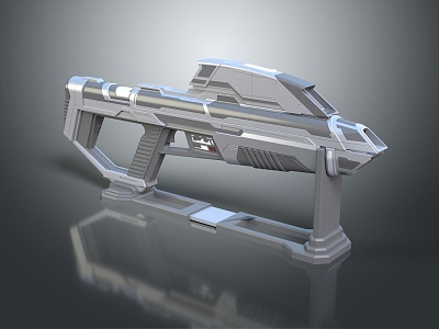 Modern laser gun concept weapon 3d model