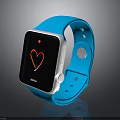 iJoyme Smartwatch with Blue Strap and Red Heart Rate Monitor
