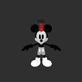 Cartoon Game Movie Character With Big Black Ears Red Hat White Face And White Shoes