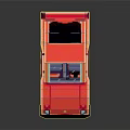 Shiny Red Vintage Toy Car With Rear Spoiler And Detailed Windows