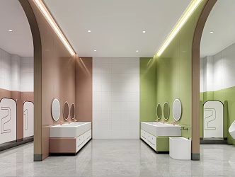 Modern Toilet Kindergarten Toilet 3d model