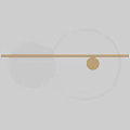 Modern Wall Lamp with Circular Gray Panel and White Ring Design Elements