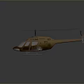 Orange Helicopter Featuring Main Rotor Fuselage And Tail Rotor Details 3d model