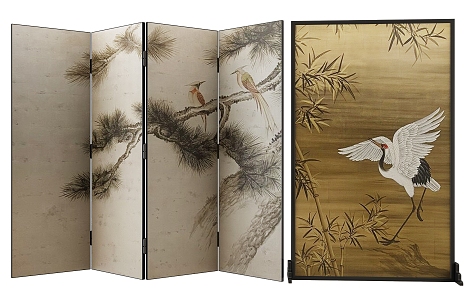 new chinese style screen 3d model