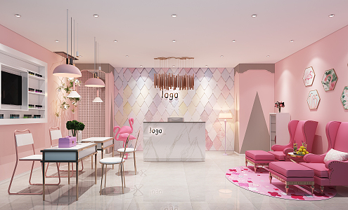 Light Luxury Nail Shop 3d model