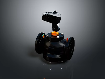Modern Industrial Lighting Fixture Combination With Black Frame And Orange Accents 3d model