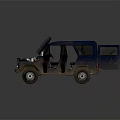 Old Vintage Blue Car With Open Hood And Doors Exposed Engine And Interior