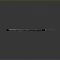 Modern Sniper Rifle With White Body Black Components And Optical Scope 3d model