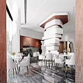 Modern Reception Area Sales Office Sales Center Negotiation Area Rest Area Water Bar Area Front Desk Club Center 3d model
