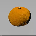 Single Fresh Ripe Orange with Bright Orange Hue on Black Surface Displaying Clear Reflection