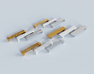 Modern door handle door handle 3d model