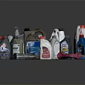 Assorted Cleaning Product Bottles and Cans With Various Colors Shapes and Sizes