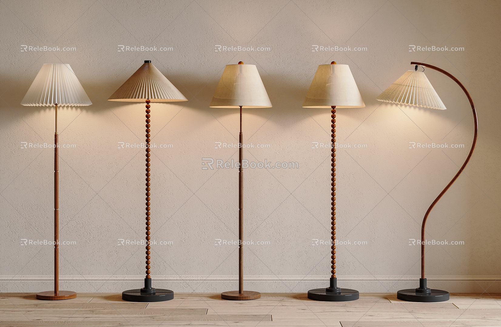 Middle Ancient Floor Lamp Floor Lamp Ancient Style Floor Lamp Log Floor Lamp 3d model