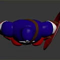 Cartoon Captain America Character In Blue Uniform With Star Emblem And Shield