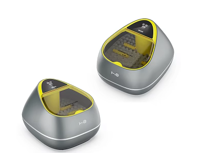 Gray And Yellow Conical Design Compact Household Appliances For Home Use 3d model