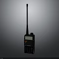 Black Walkie Talkie With Long Antenna Display Screen And Keypad Features