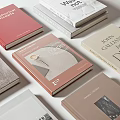Colorful Design Books And Magazines With Typography Spines And Varied Covers