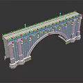 Stone Arch Bridge With Decorative Railings And Detailed Stone Carvings