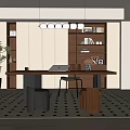 Modern Middle Style Study 3d model
