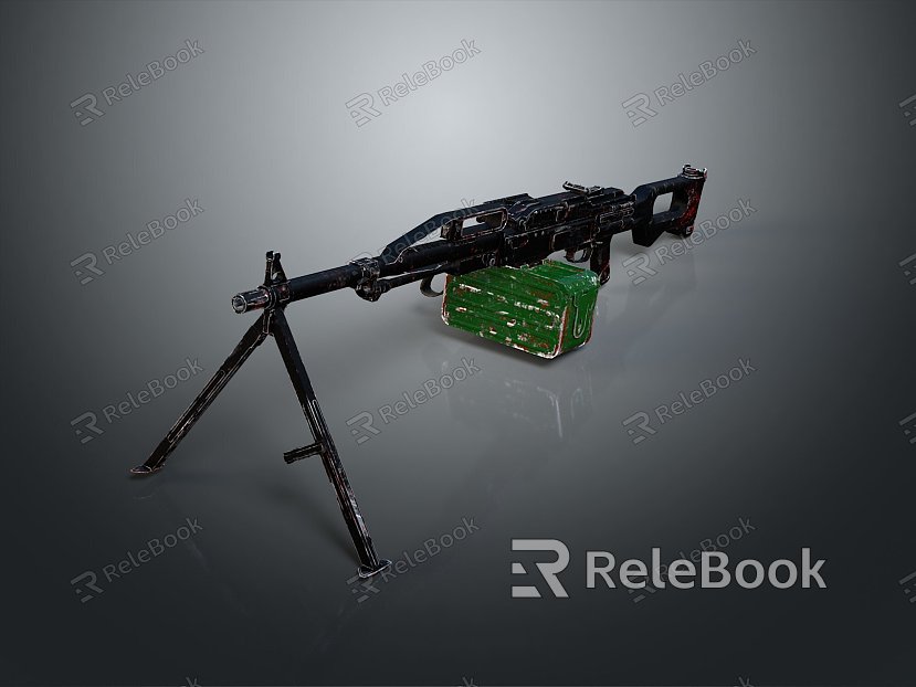 Browning Machine Gun Browning Browning Gatling White Machine Gun Machine Gun Bullet Military model