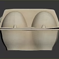 Fresh Chicken Eggs in White Paper Egg Carton with Egg Holders