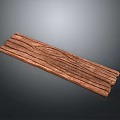 Long Natural Wooden Decorative Strip With Detailed Grain And Textured Surface Design