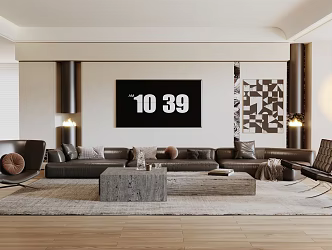 modern living room 3d model