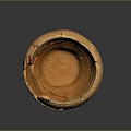 Ancient Terracotta Sculpture Of Cracked Clay Vessel With Historical Artifact Features