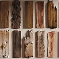 Natural Stone and Wood Samples Displaying Diverse Textures and Color Varieties