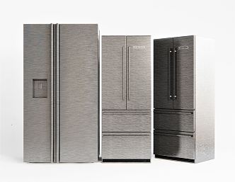 Modern refrigerator double door refrigerator 3d model