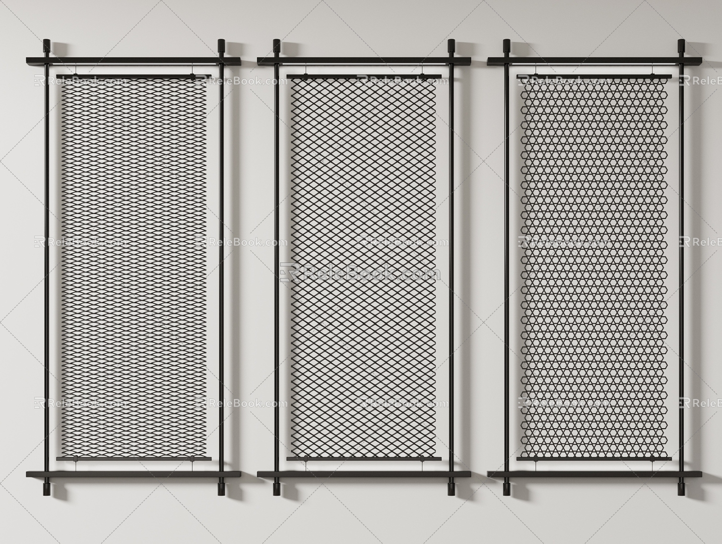 Metal screen wire mesh stainless steel iron 3d model