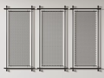 Metal screen wire mesh stainless steel iron 3d model