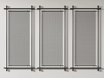 Metal screen wire mesh stainless steel iron 3d model