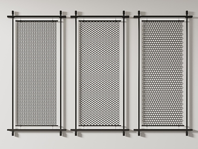 Metal screen wire mesh stainless steel iron 3d model