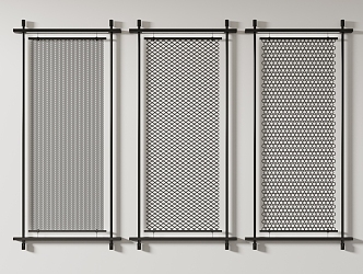 Metal screen wire mesh stainless steel iron 3d model