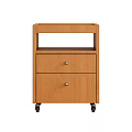 Entryway Side Cabinet With Multiple Colors Drawers Open Shelf And Wheels 3d model