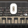 Modern Bar Wine Combination 3d model