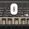 Modern Bar Bar Bar Wine Combination 3d model