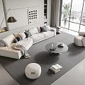 Modern Sofa Coffee Table Combination Sofa Coffee Table 3d model