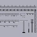Lighting Combinations With Various Stage Light Designs And Metal Frame Structures