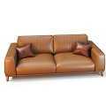 Sofa Double Sofa Leather Sofa 3d model