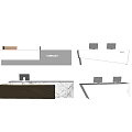 Modern Bar Reception Desk Lobby Company 3d model