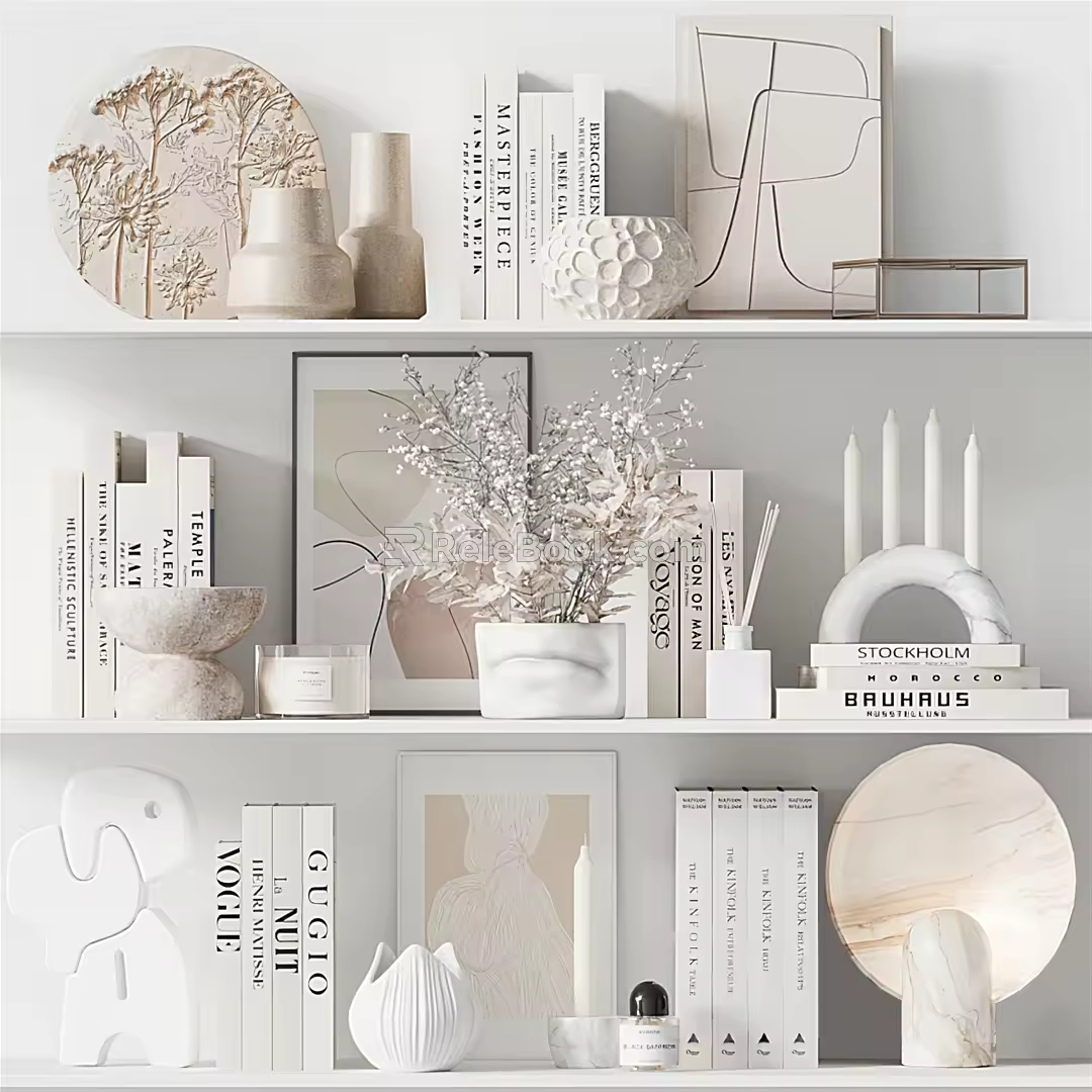 Modern Ornament Combination Ornament Decorative Shelf 3d model