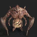 3D Rendered Fantasy Monster With Spiked Limbs And Carapace Body Design