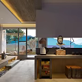 Modern Hotel Guest Room With Spacious Layout Large Windows Natural View And Wooden Accents