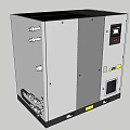 Gray And Black Industrial Equipment With Control Panel And Ventilation Grilles