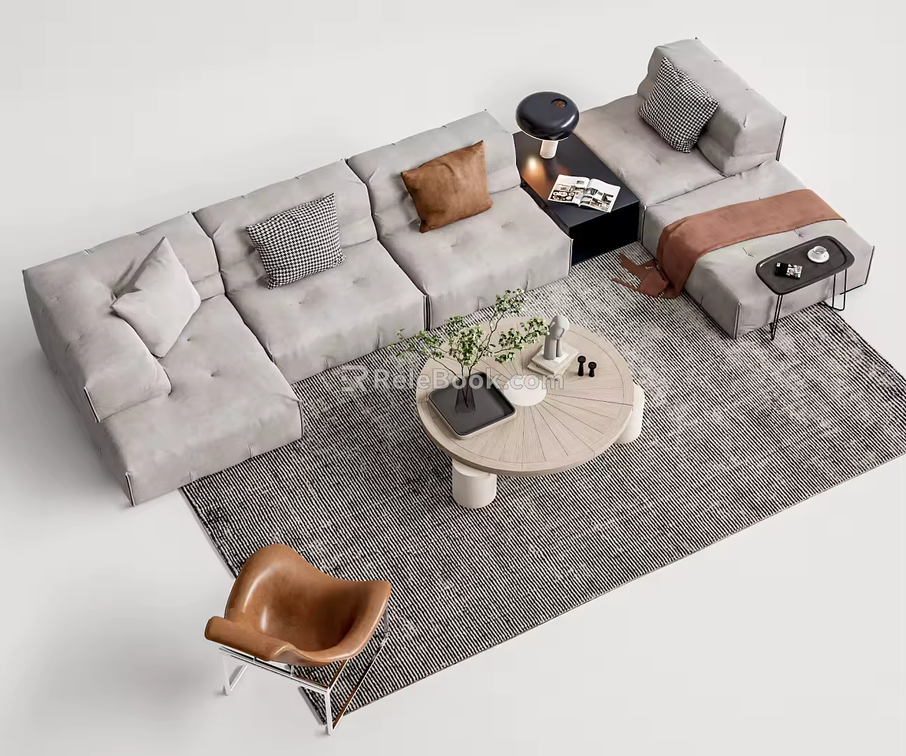 Modern Sofa Coffee Table Combination Multiplayer Sofa Coffee Table Combination 3d model
